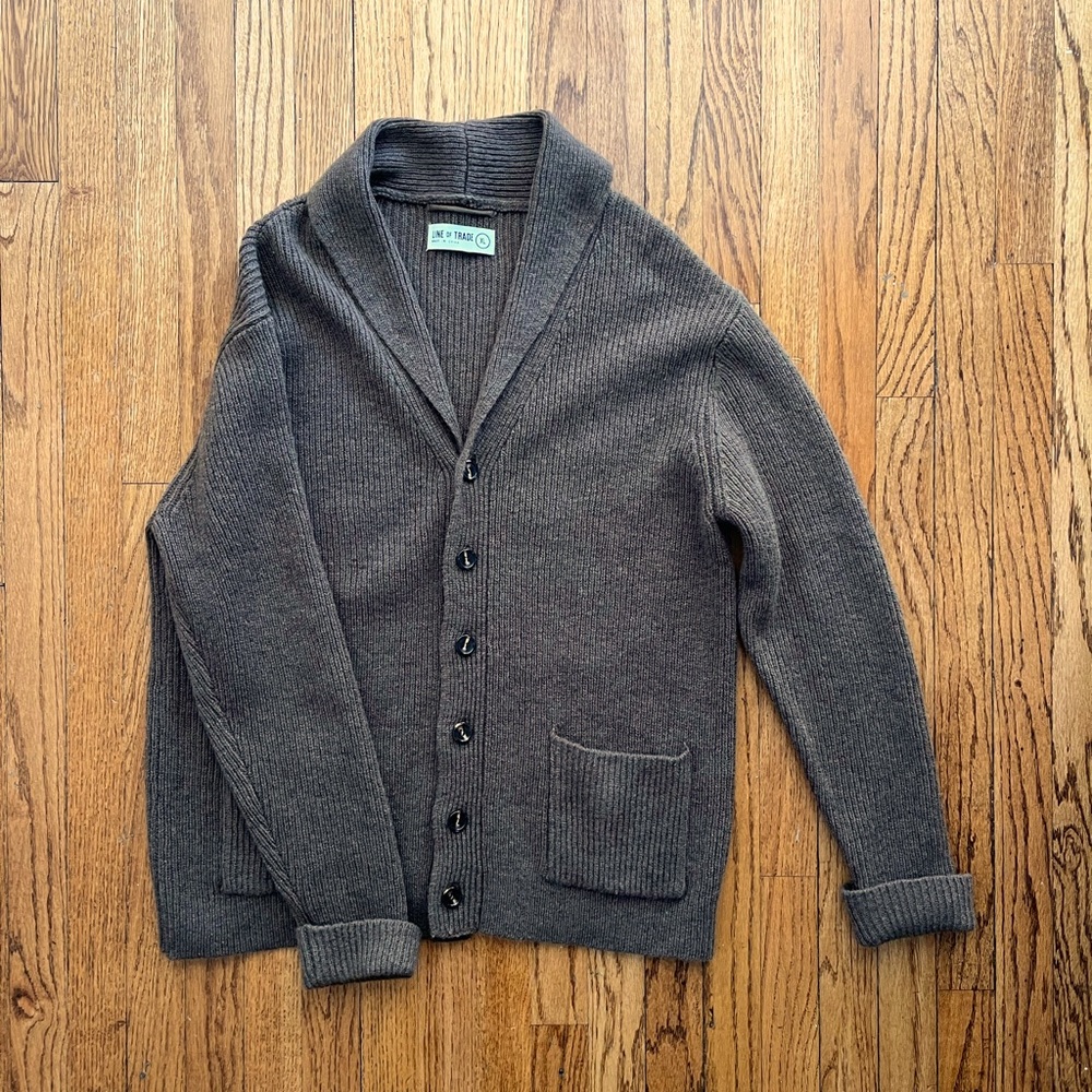 New // Line of Trade // Green // Dockside Shawl Cardigan